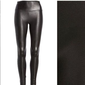 Spanx Faux Leather stretch leggings, size M